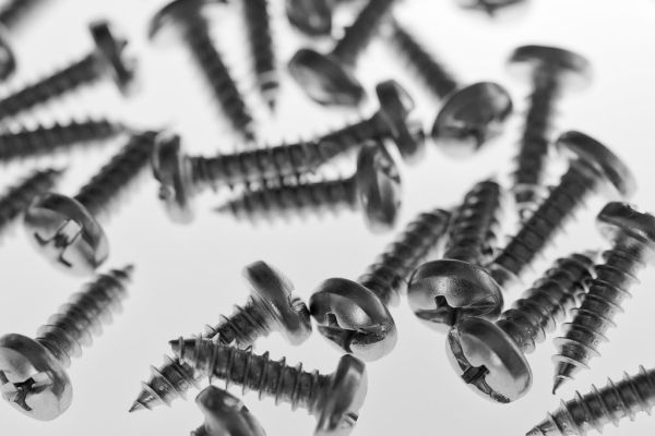 Macro photograph of engineering fasteners