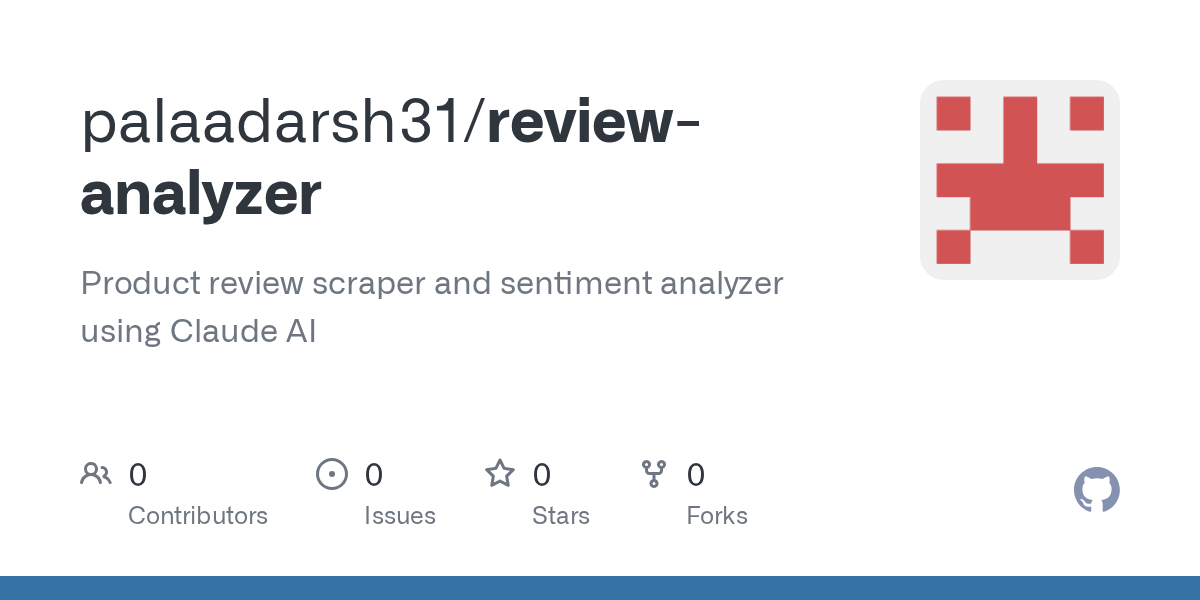 GitHub repository preview for review-analyzer